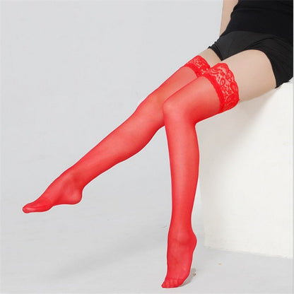 Sexy Lingerie Wide Lace Seductive Stockings Cute Sexy Legs Long Tube High Thigh Stockings