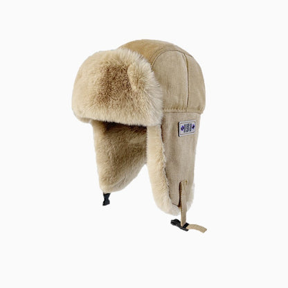 Lei Feng hat men and women winter plush thick ear protection hat